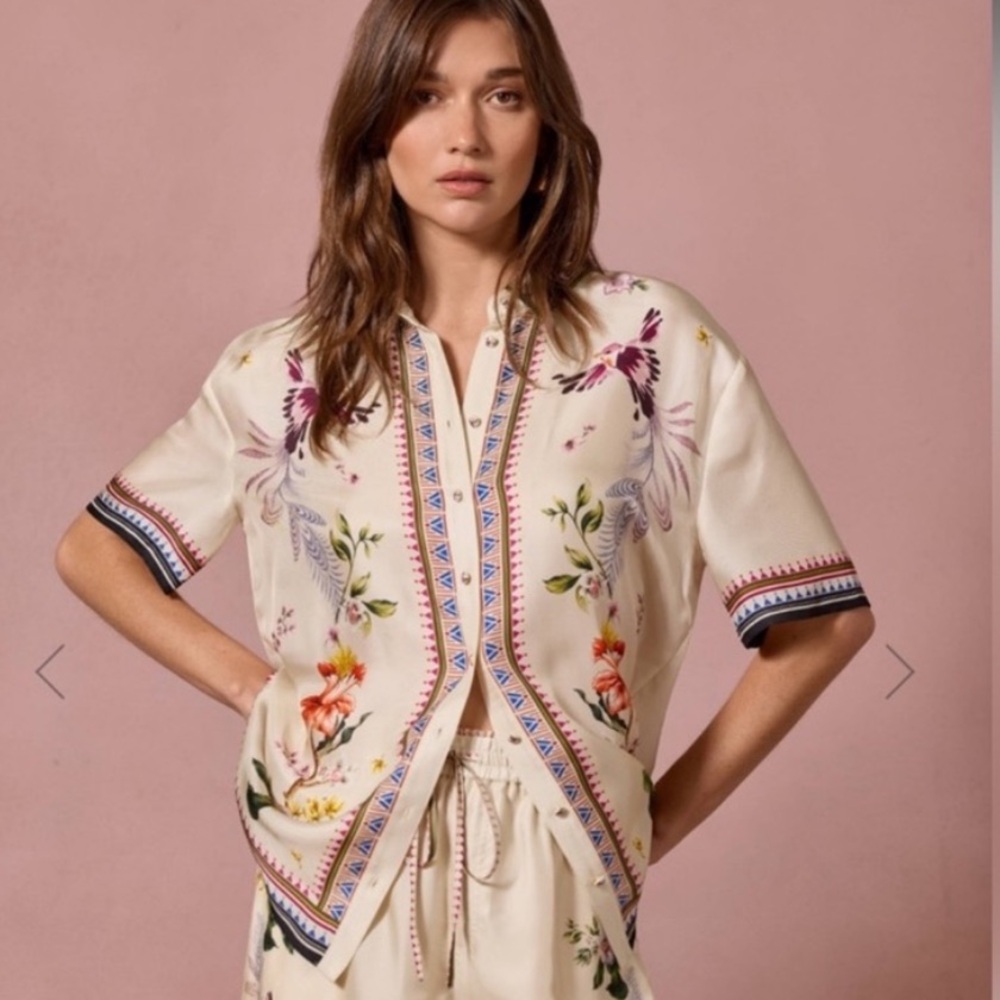 NWT Johnny Was OPHELIA CAMP SHIRT